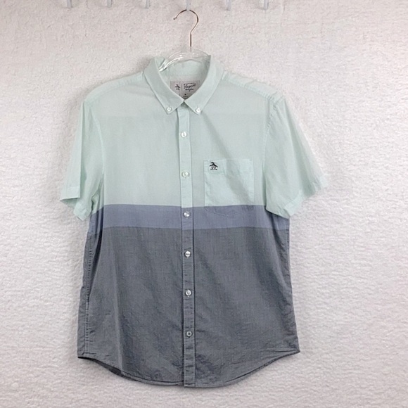 Penguin Men’s Medium Short Sleeve Button Down Shirt. - Picture 1 of 8
